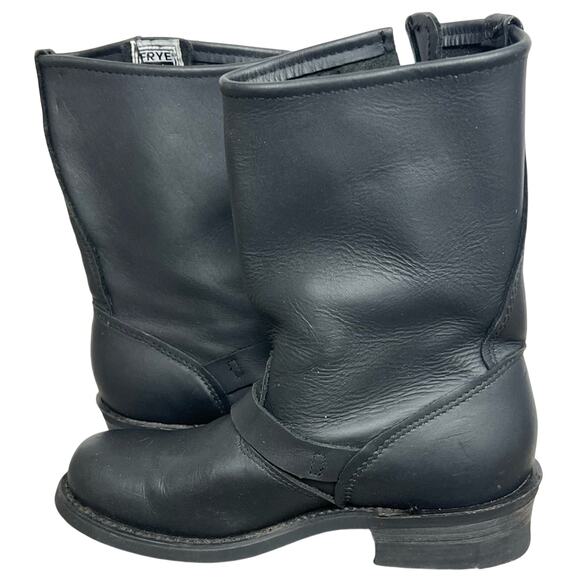 Frye Black Engineer Pull On Round Toe Boots Women’s Size 8m BARELY WORN - Picture 6 of 11